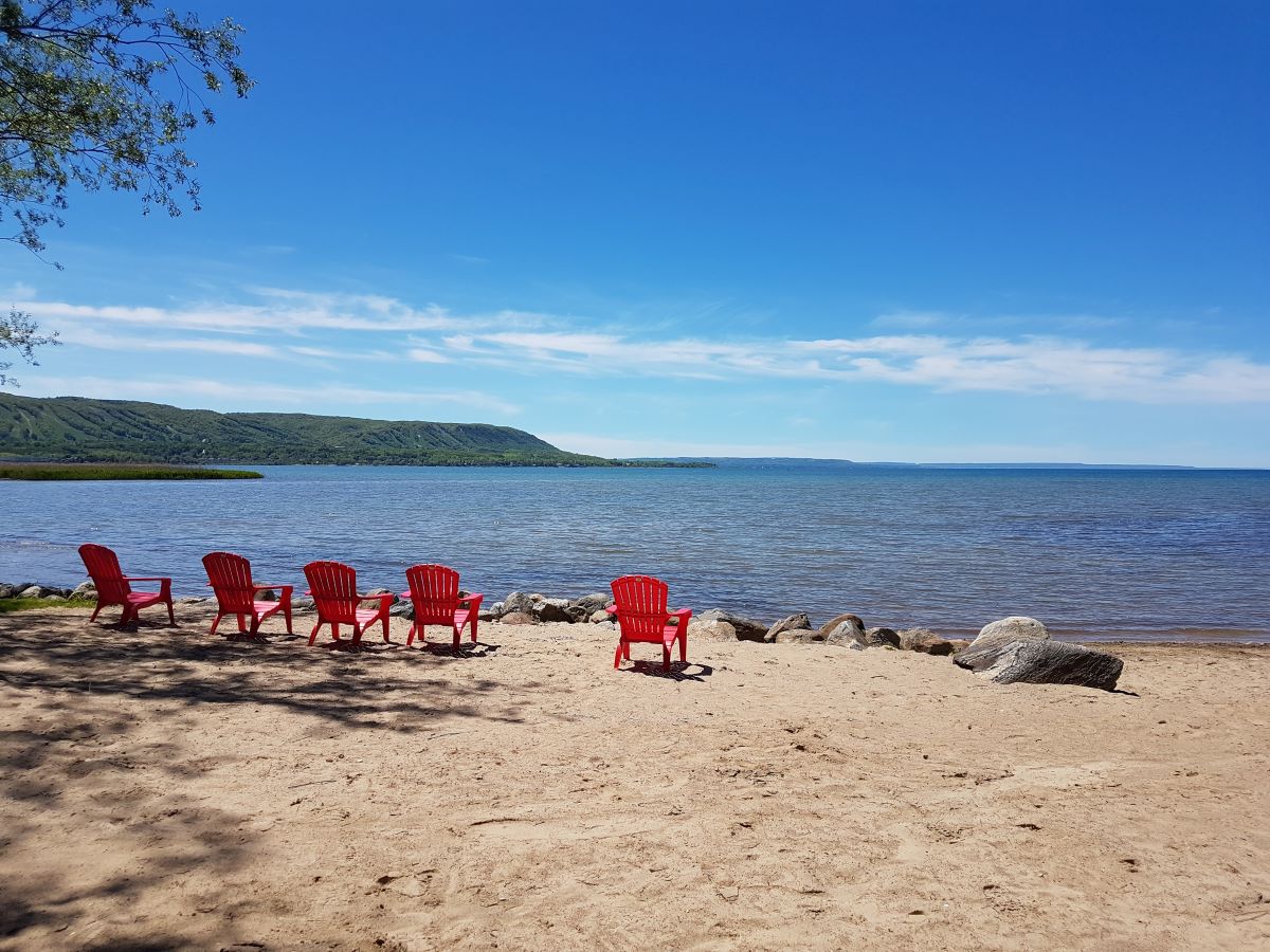 Our private beach on Georgian Bay